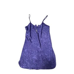 Vibrant Purple Paisley Slip Dress